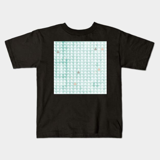 Mint & Gold Kids T-Shirt by alexrow